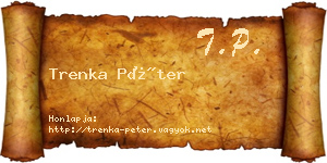 Trenka Péter névjegykártya